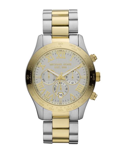 layton gold silver michael kors watch|Michael Kors Layton Three .